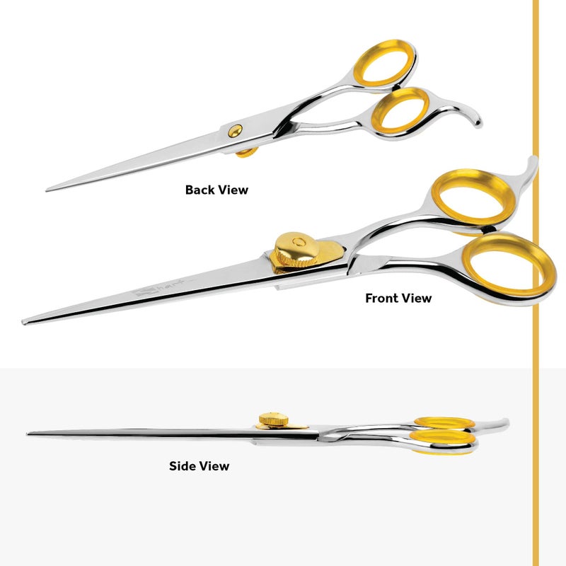 Sharf Gold Touch Pet Grooming Shear | Straight Cat & Dog Grooming Scissors | 7.5 Inch | 440c Japanese Stainless Steel Pet Dog Shearing Scissors | Animal Shears with Removable Comfort Rings - Image 3